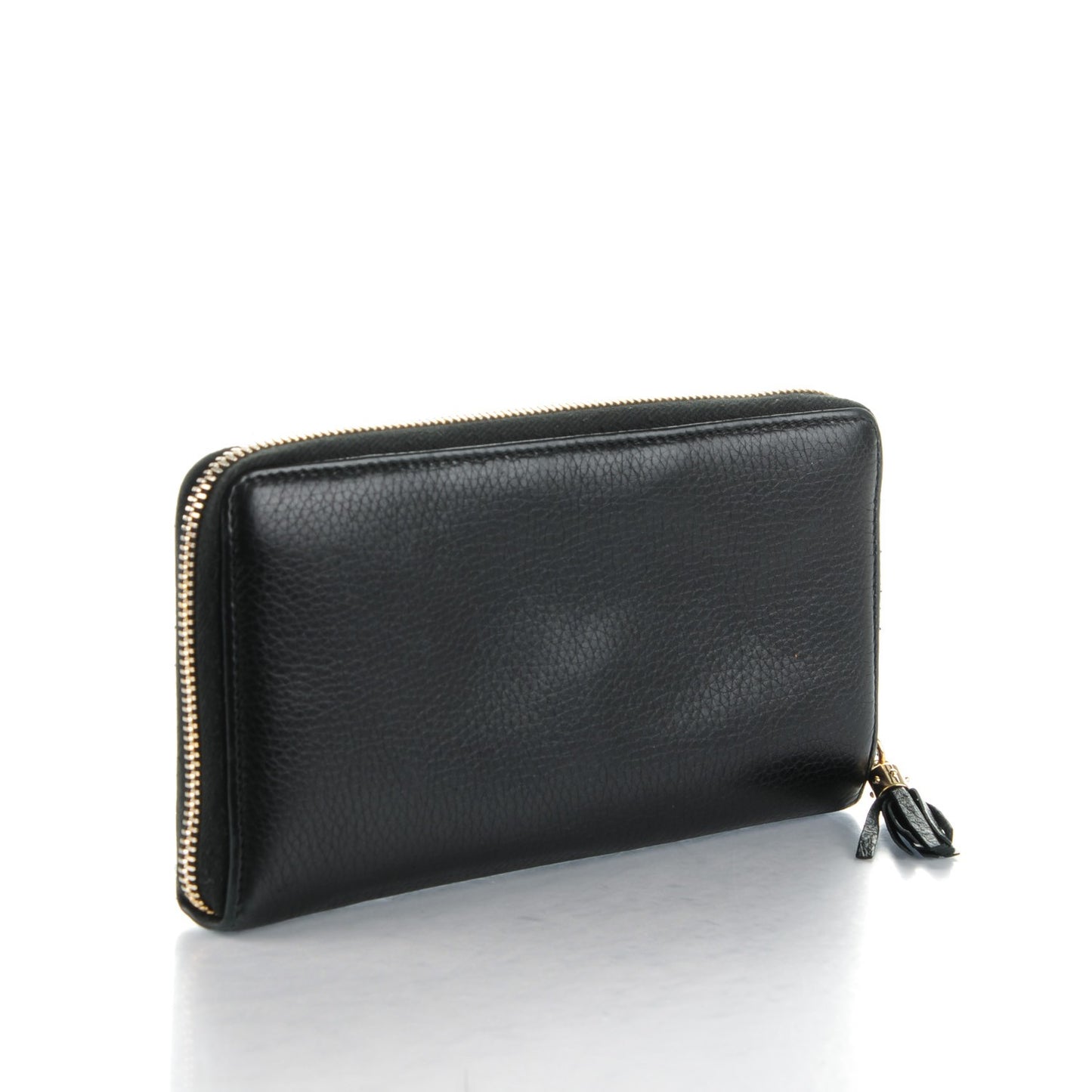 Calfskin Soho Zip Around Wallet Black