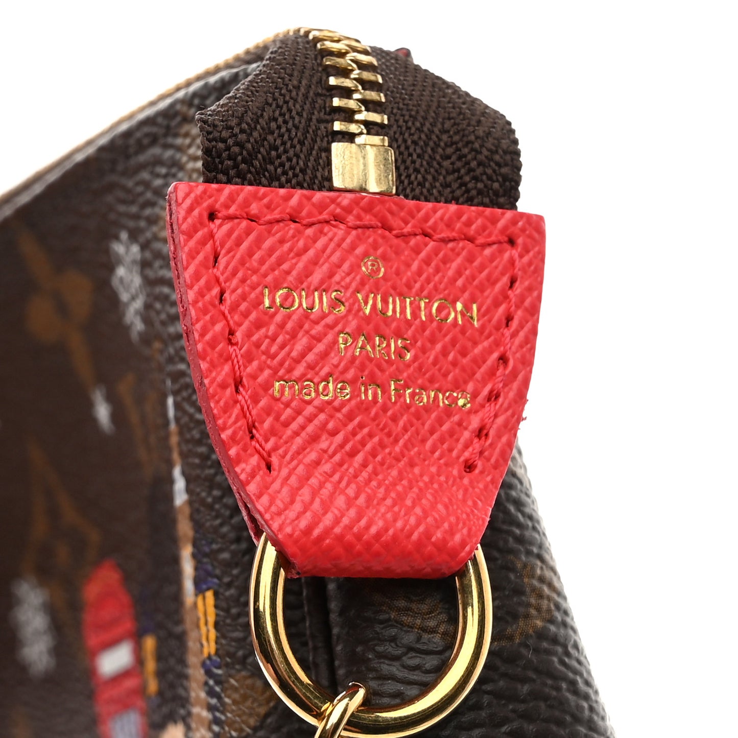 Monogram 2021 Christmas Animation London Mini Pochette Accessories Red