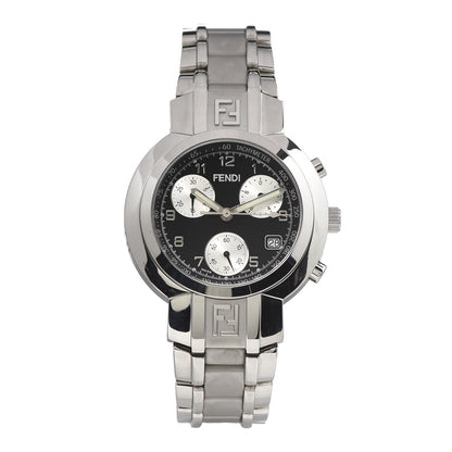 Fendi Stainless Steel 39mm Zucca Chronograph Quartz Watch Black 1 of 6