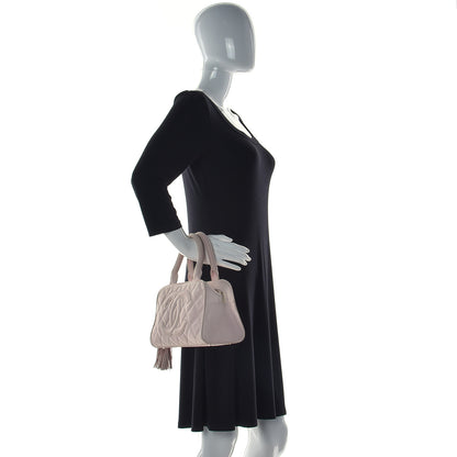 Chanel Caviar Quilted Small Bowler Tassel Pink 2 of 20