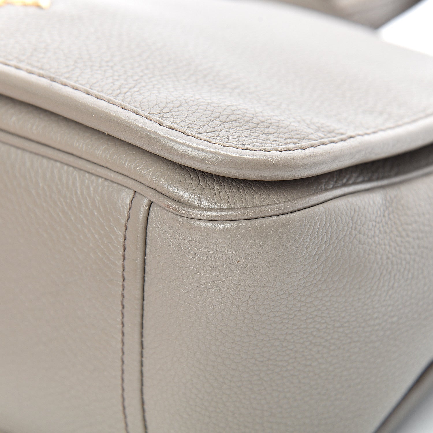 Prada Vitello Daino Crossbody Flap Grey 9 of 14