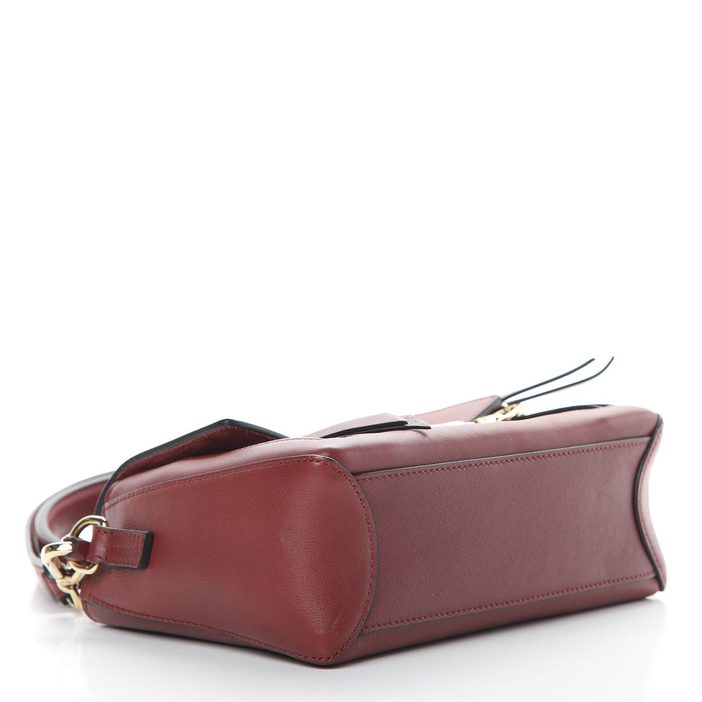 Calfskin Small Faye Day Shoulder Bag Sienna Red