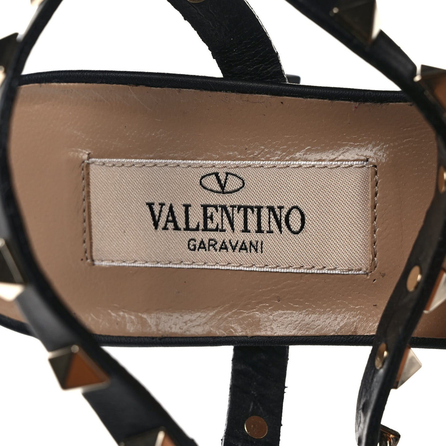 Calfskin Rockstud 60mm City Sandals 35.5 Black