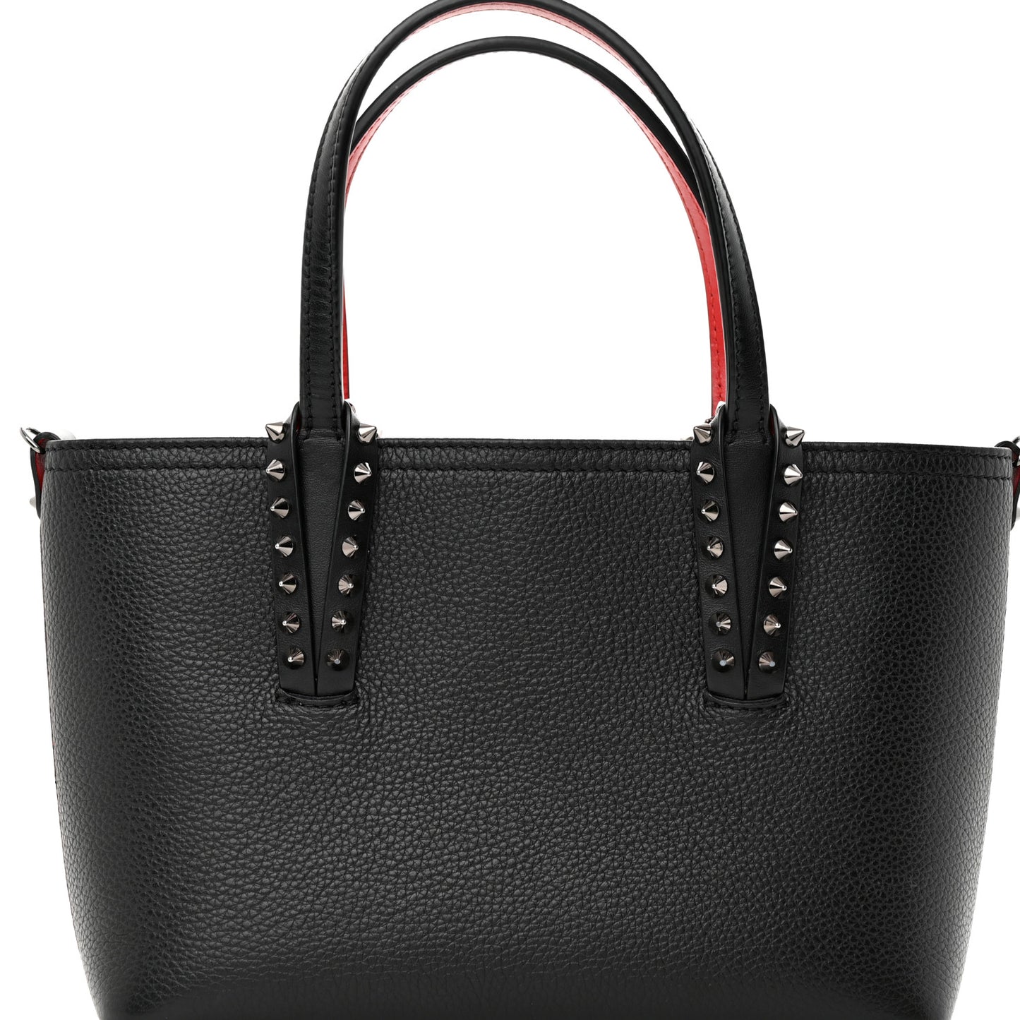 Calfskin Spikes Mini East West Cabata Tote Black