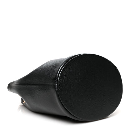 Chanel Caviar Deauville Drawstring Bucket Bag Black 4 of 10