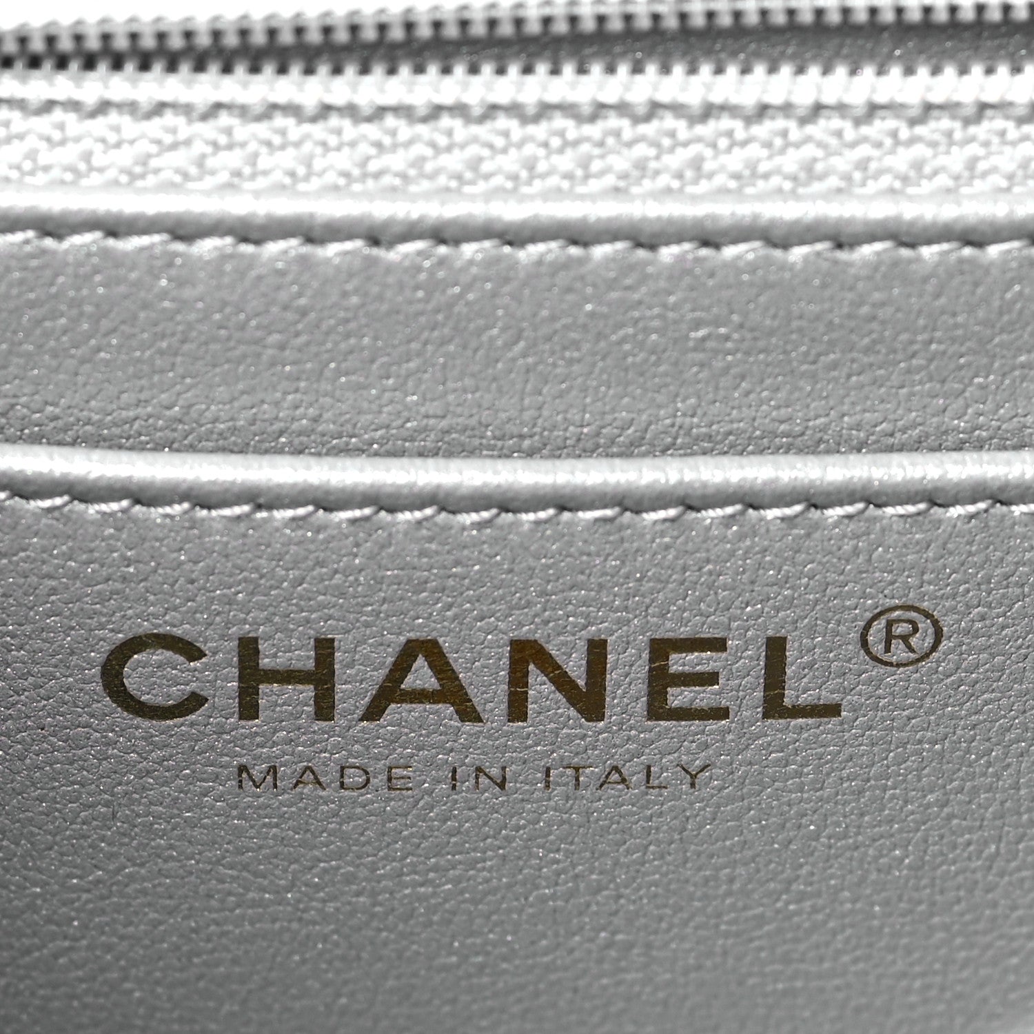 Chanel Metallic Lambskin Quilted Mini Strass On Top Flap Silvery 6 of 10