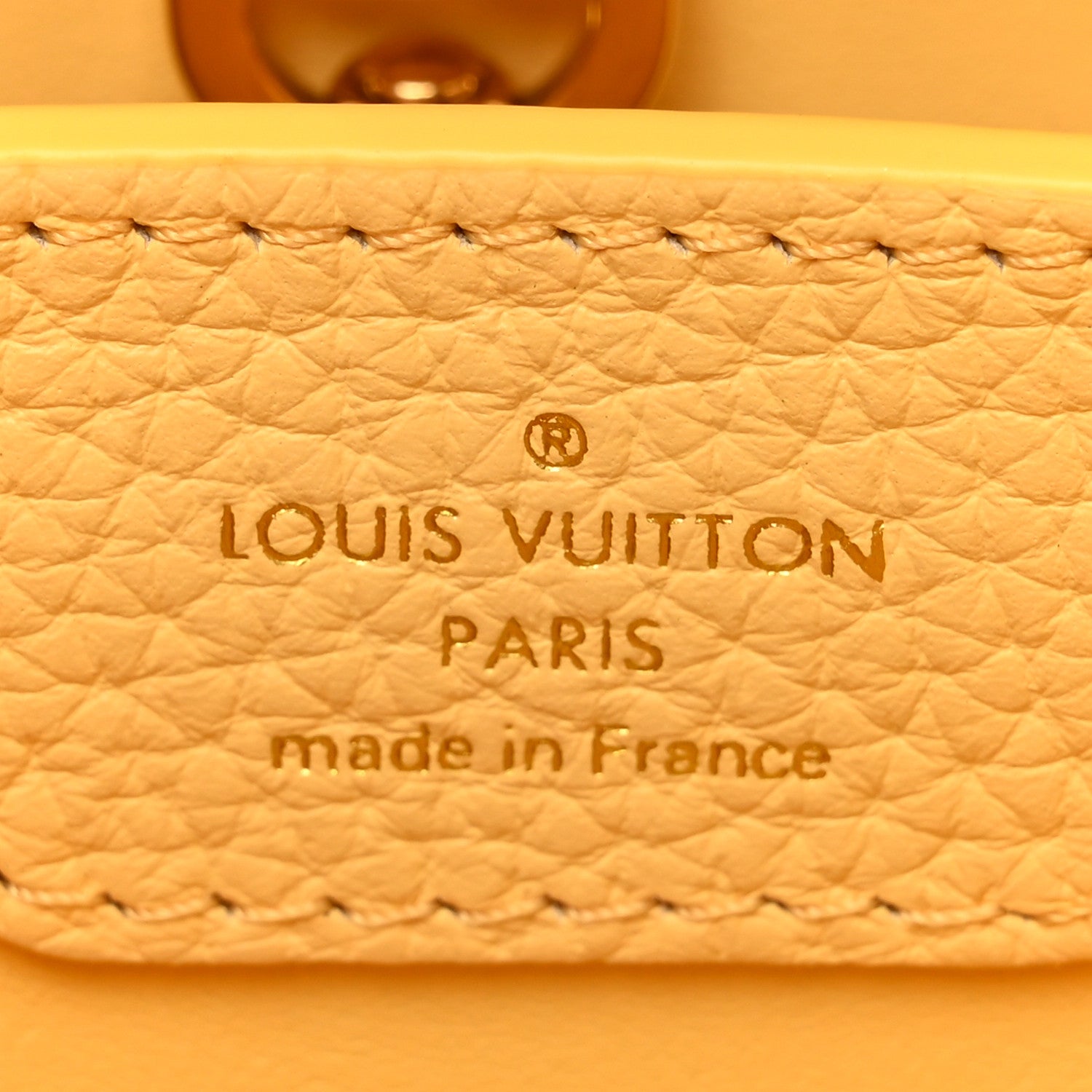 Louis Vuitton Canvas Taurillon Capucines BB Plume Yellow 7 of 10
