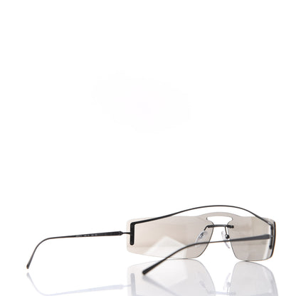 Prada Rectangle Shield Sunglasses SPR 61V Black 4 of 6
