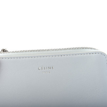 Celine Lambskin Bi-Color Solo Coin Card Case Blue Grey 6 of 9