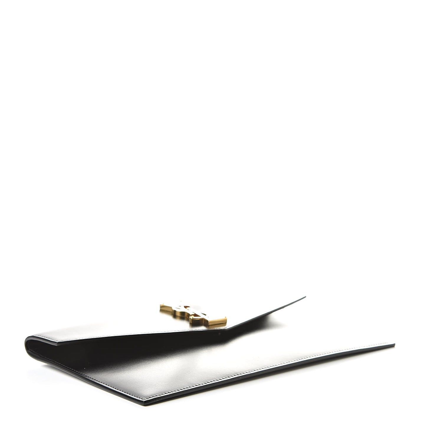 Smooth Shiny Calfskin Monogram Uptown Pouch Black