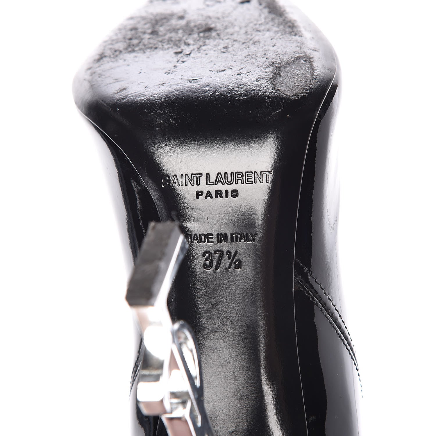 Saint Laurent Patent Opyum Ankle Boot 37.5 Black 8 of 11