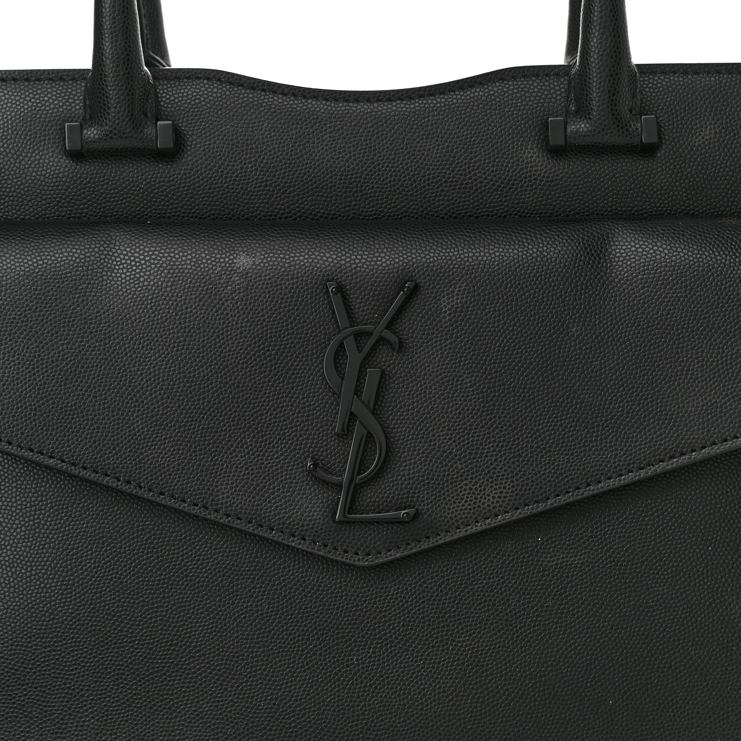 Saint Laurent Grain De Poudre Medium Uptown Tote Black 9 of 15