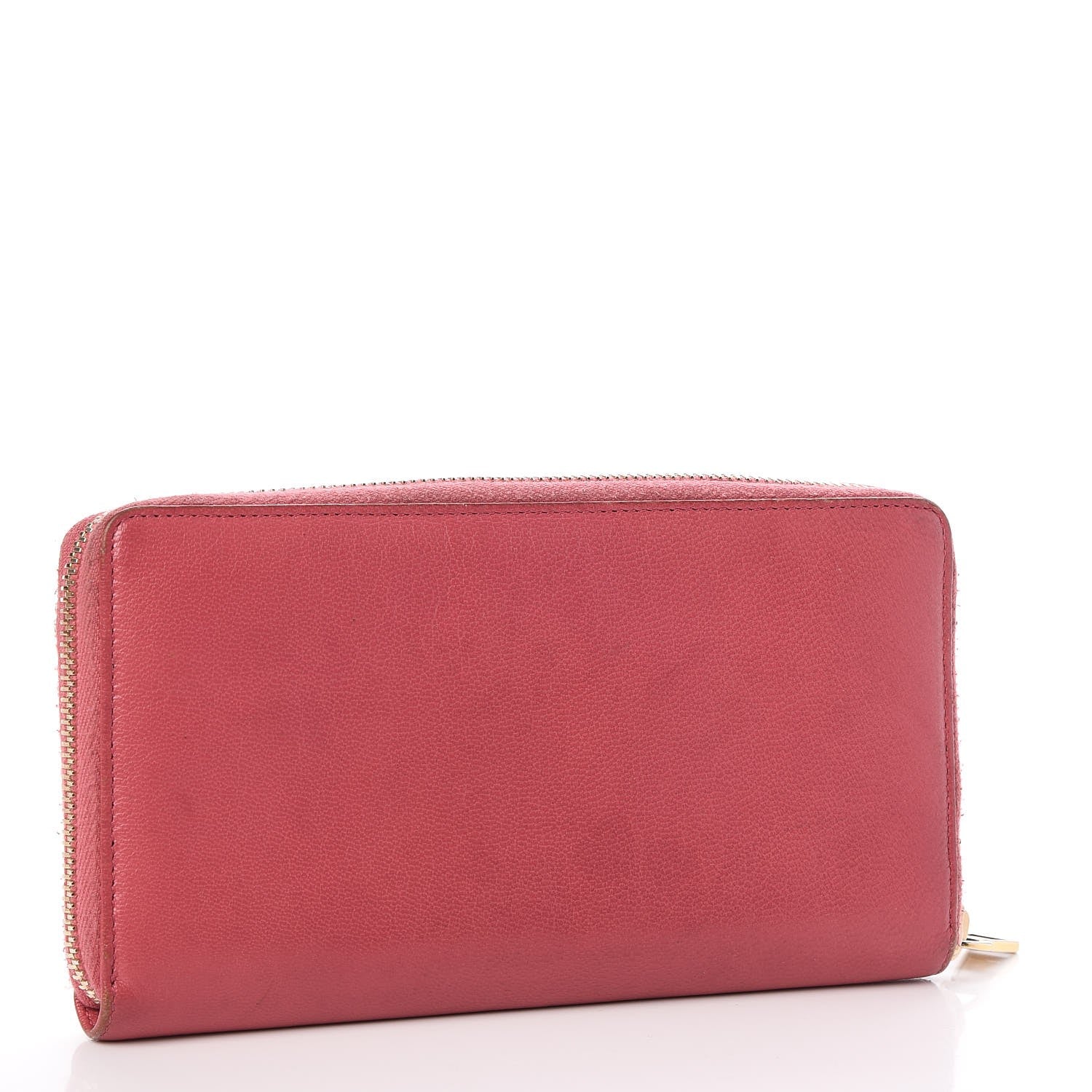 Saint Laurent Chevre Belle De Jour Zip Around Wallet Pink 3 of 9