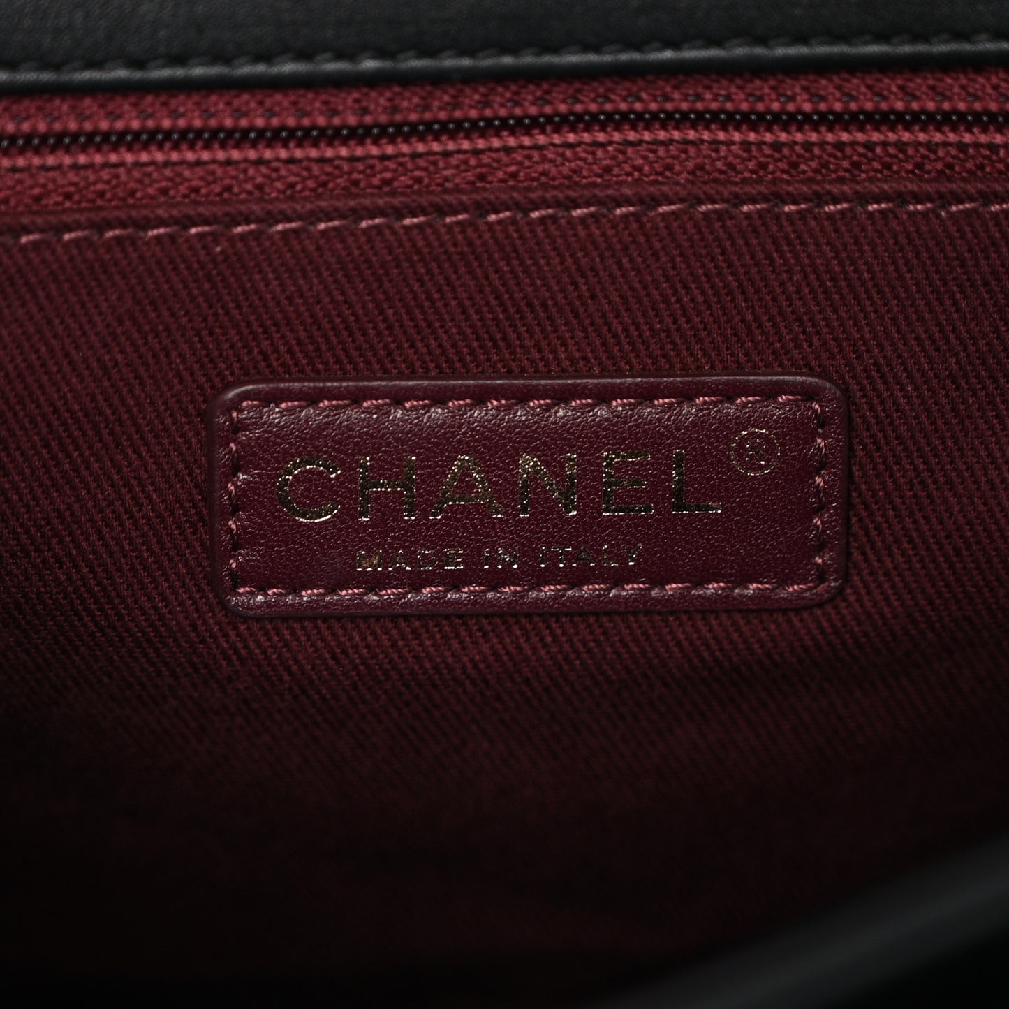 Calfskin Quilted Large Perfect Edge Flap Black
