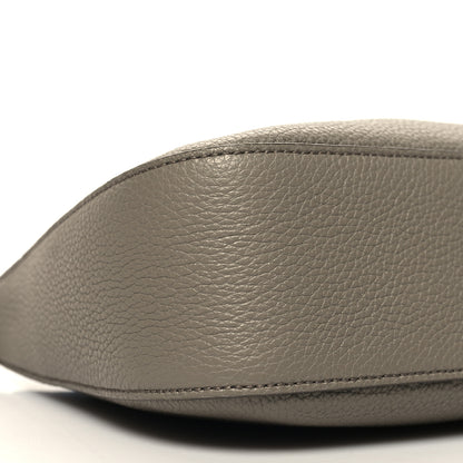 Prada Vitello Daino Soft Zippered Messenger Hobo Argilla 8 of 9