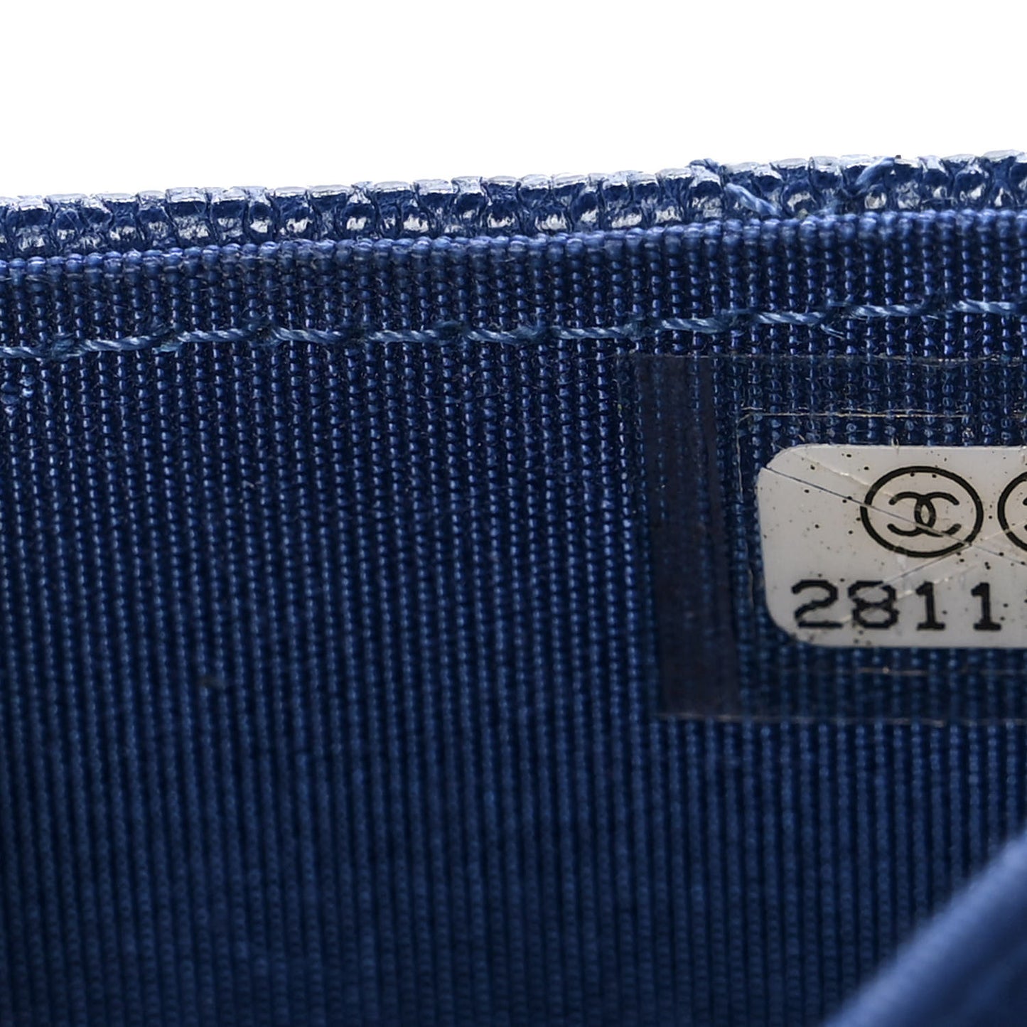 Caviar Quilted Boy Card Holder Wallet Blue