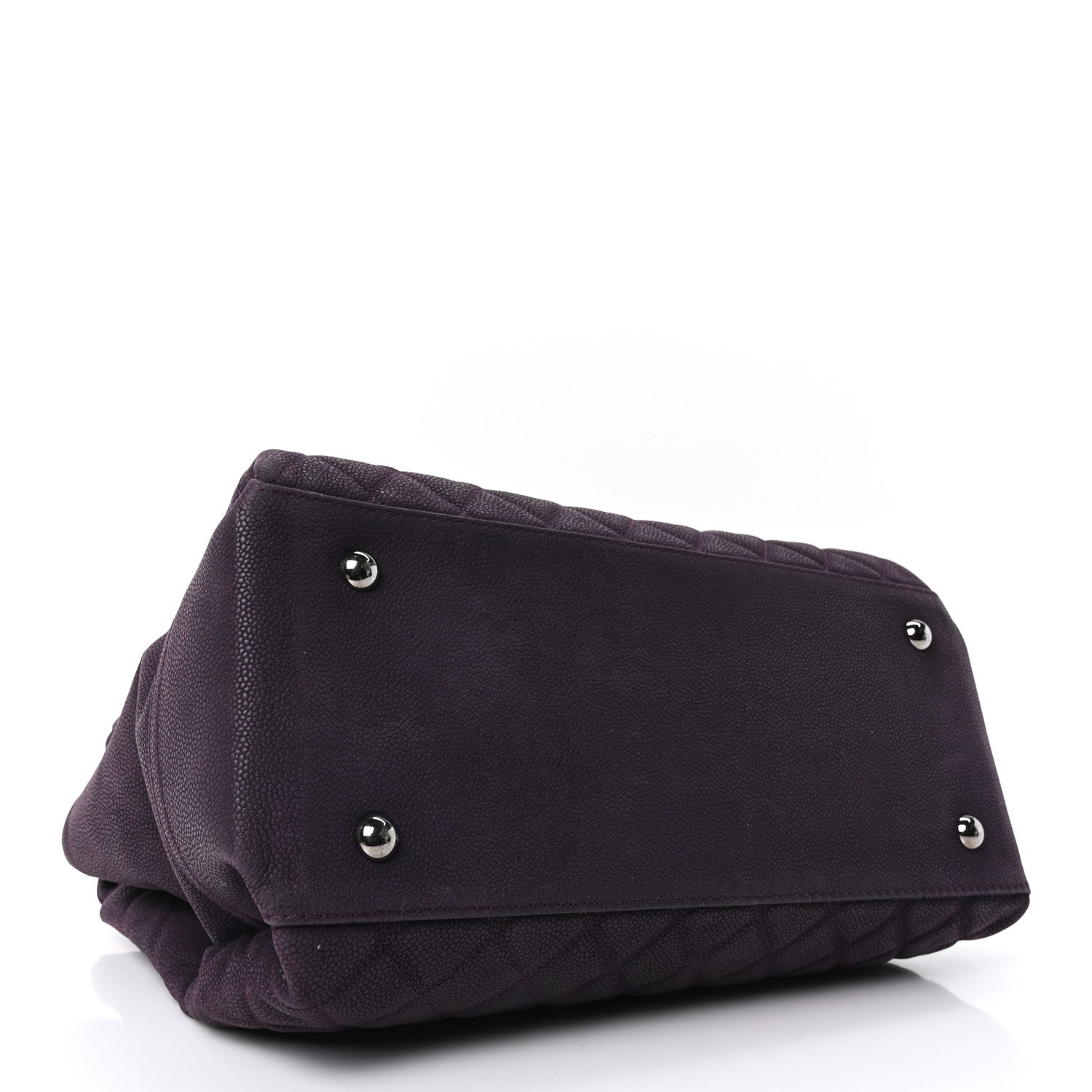 Chanel Iridescent Caviar Quilted Lady Pearly Tote Plum 4 of 9