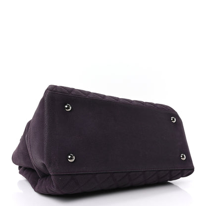 Chanel Iridescent Caviar Quilted Lady Pearly Tote Plum 4 of 9
