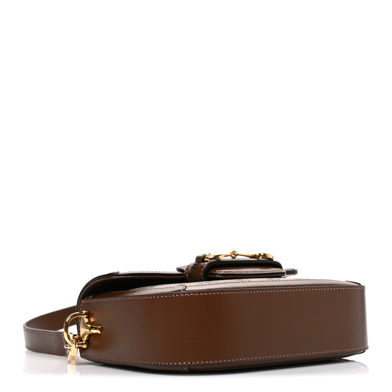 Gucci GG Supreme Monogram Web Mini Horsebit 1955 Shoulder Bag Beige Brown Sugar 4 of 10