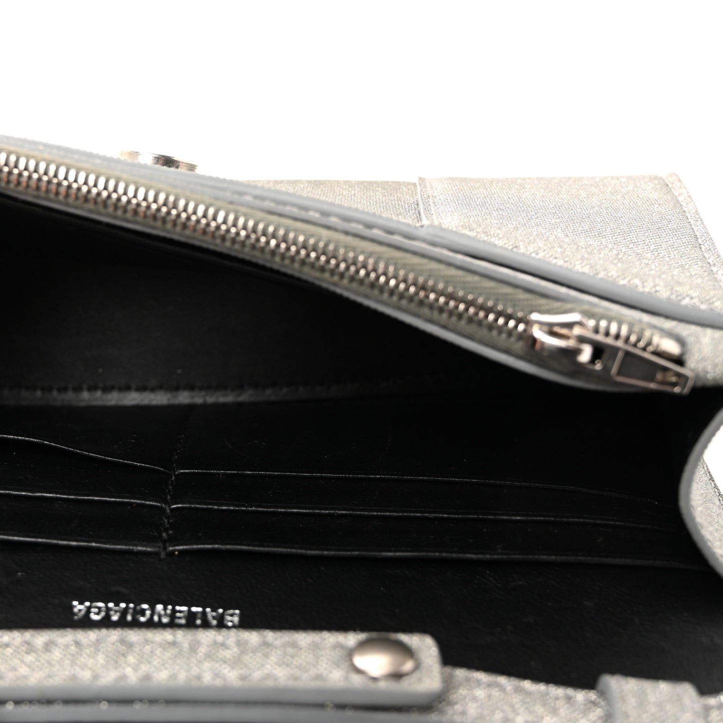 Glitter Fabric Hourglass Chain Bag Grey