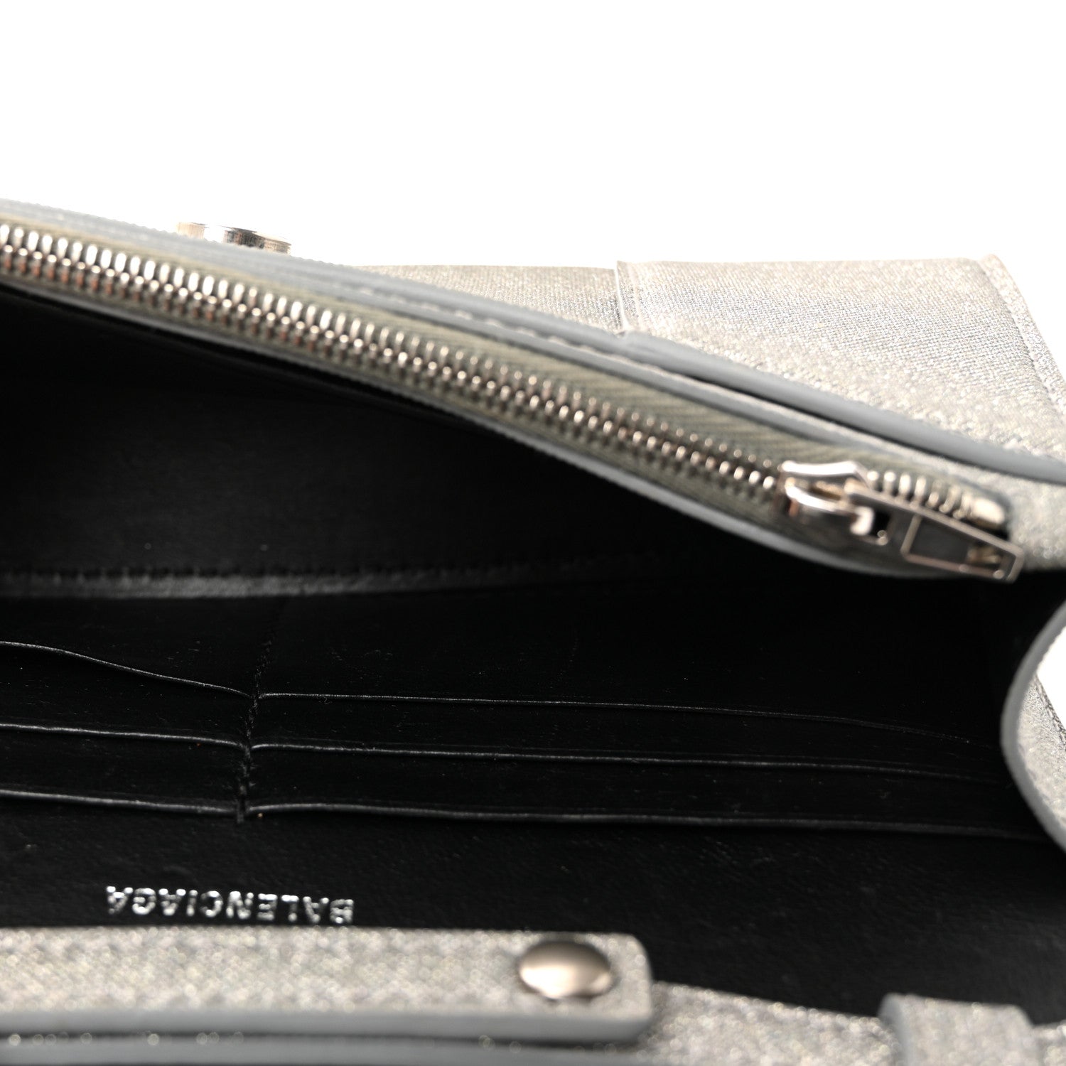 Balenciaga Glitter Fabric Hourglass Chain Bag Grey 5 of 9