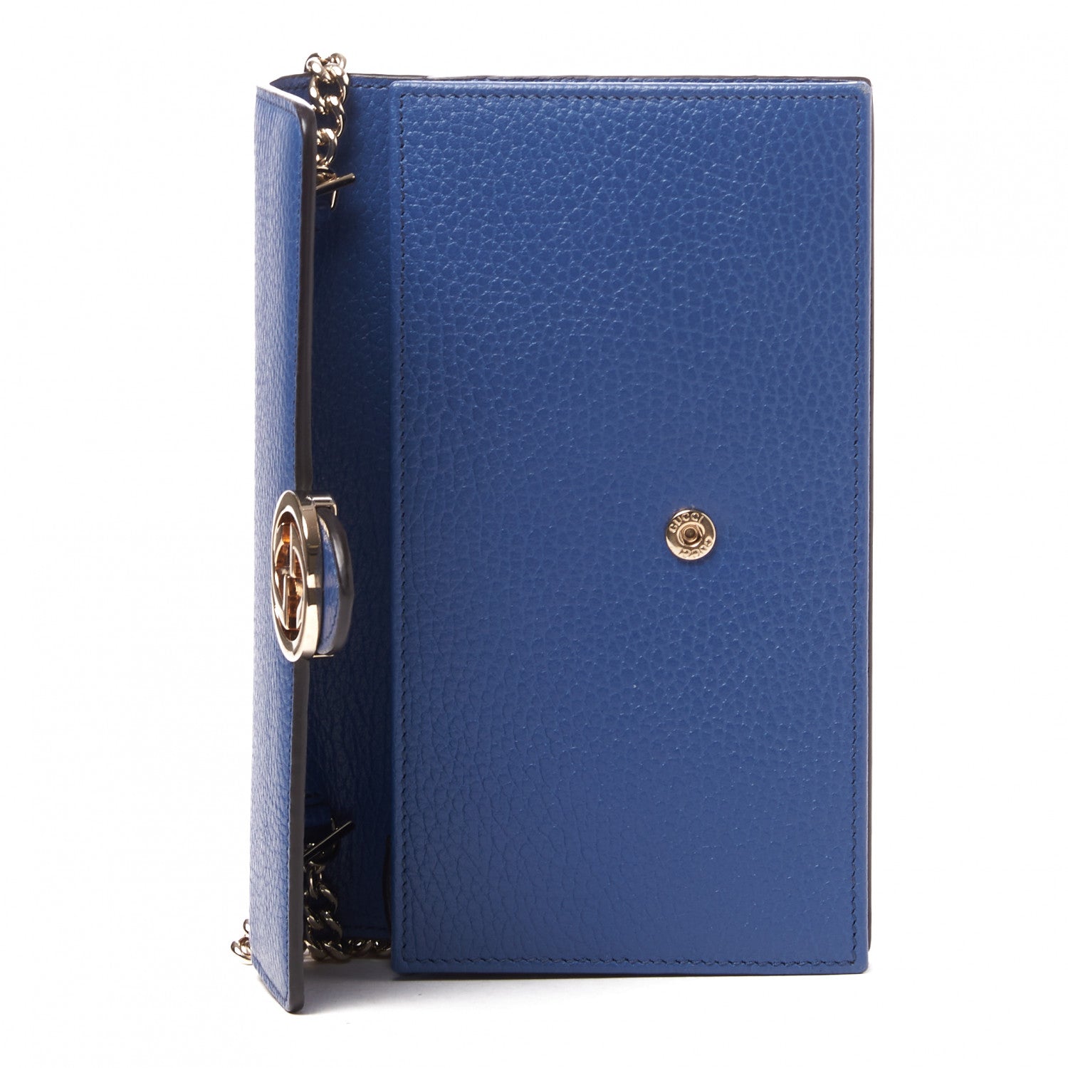 Gucci Dollar Calfskin Interlocking G Chain Wallet Caspian 8 of 8
