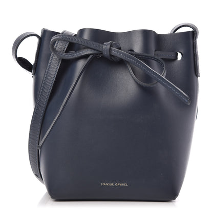Mansur Gavriel Calfskin Mini Bucket Bag Blu 1 of 10