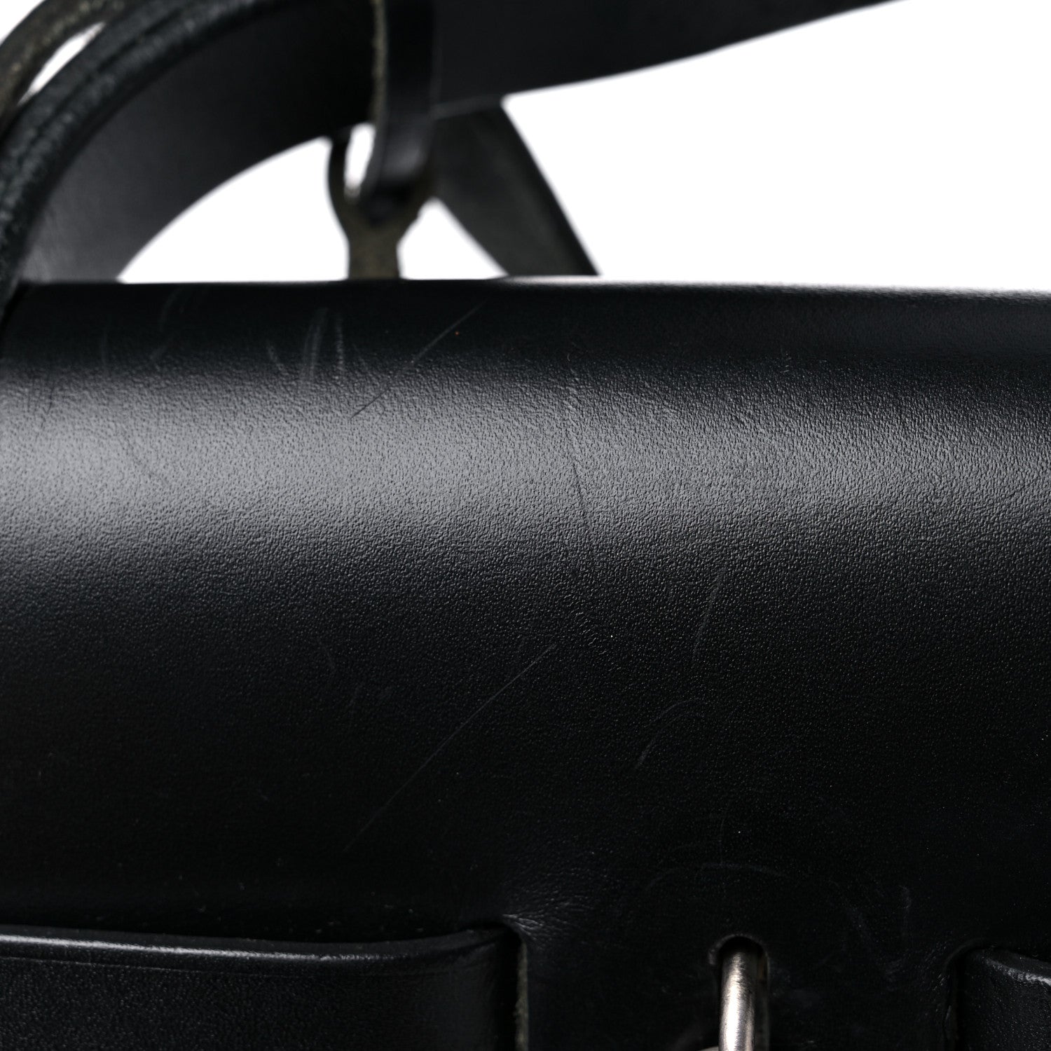 Hermes Toile Vache Calfskin Herbag 39 MM Black 16 of 25