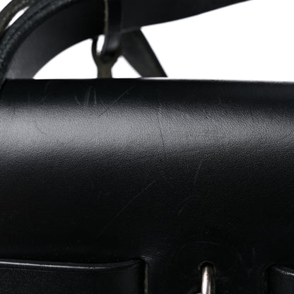 Hermes Toile Vache Calfskin Herbag 39 MM Black 16 of 25