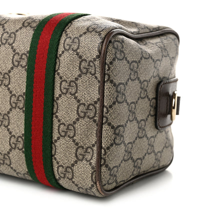 Gucci GG Supreme Web Mini GG Top Handle Bag Beige Ebony New Acero 10 of 12