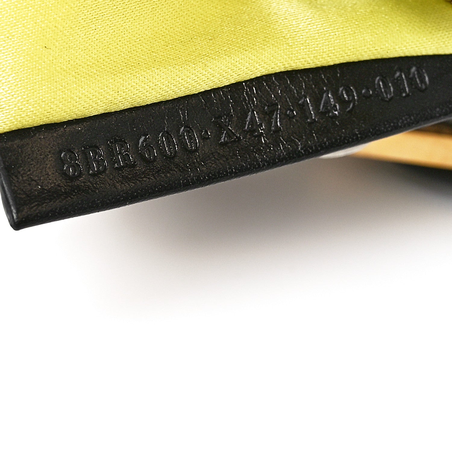 Fendi Snakeskin Beaded Embroidered Tortoise Baguette Black Multicolor 7 of 10