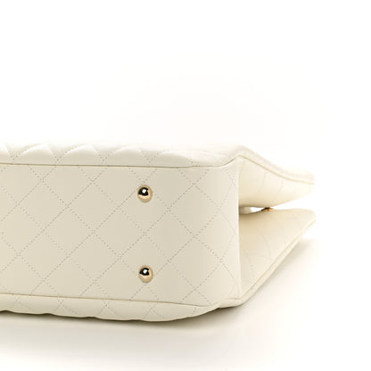 Chanel Caviar Quilted Large Classic Shopping Tote White 10 of 10