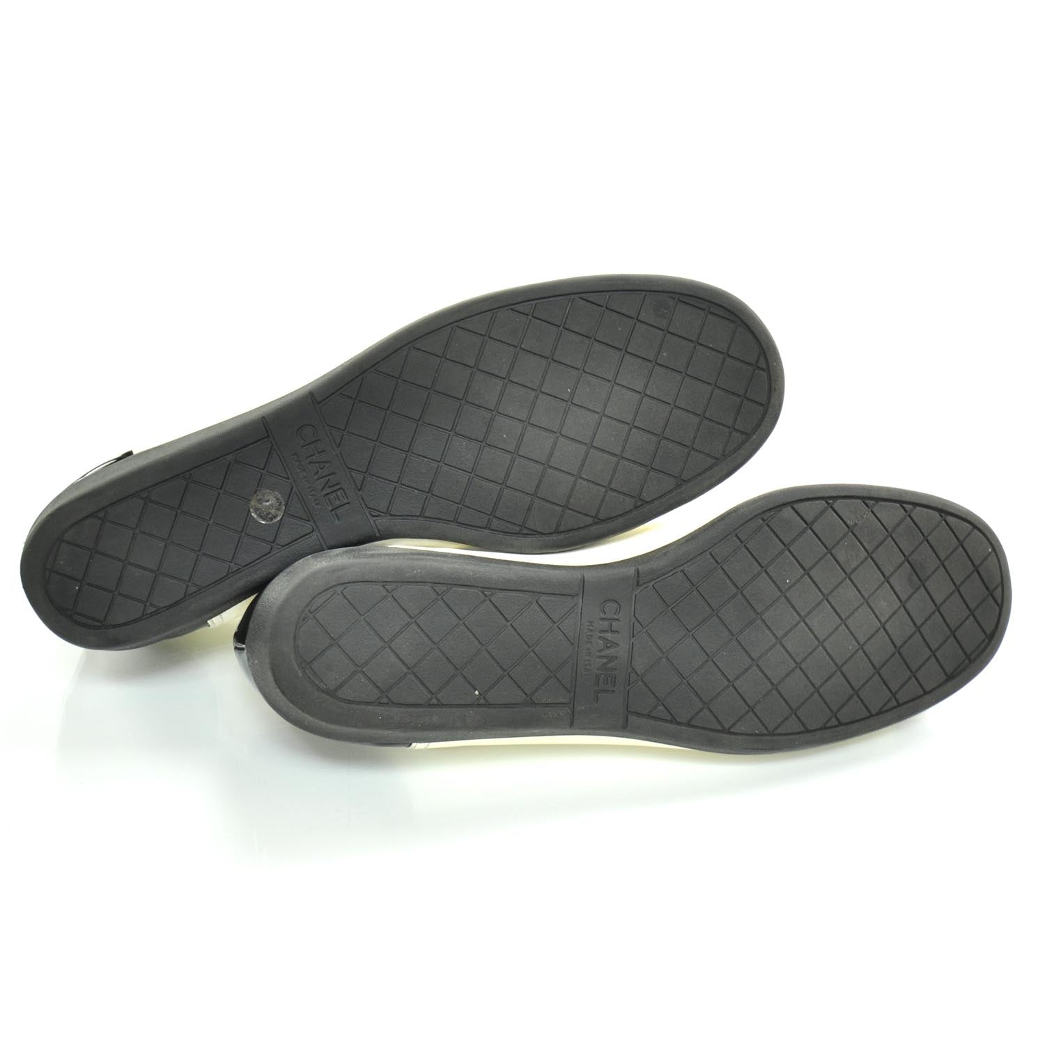 Chanel Leather Patent Cap Toe CC Sneakers 42 5 of 8