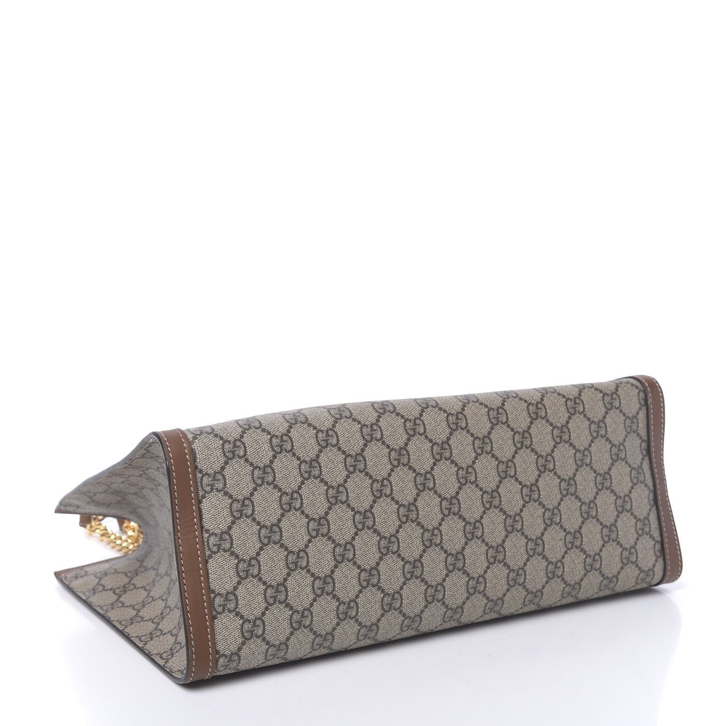 GG Supreme Monogram Medium Padlock Tote Beige Cuir