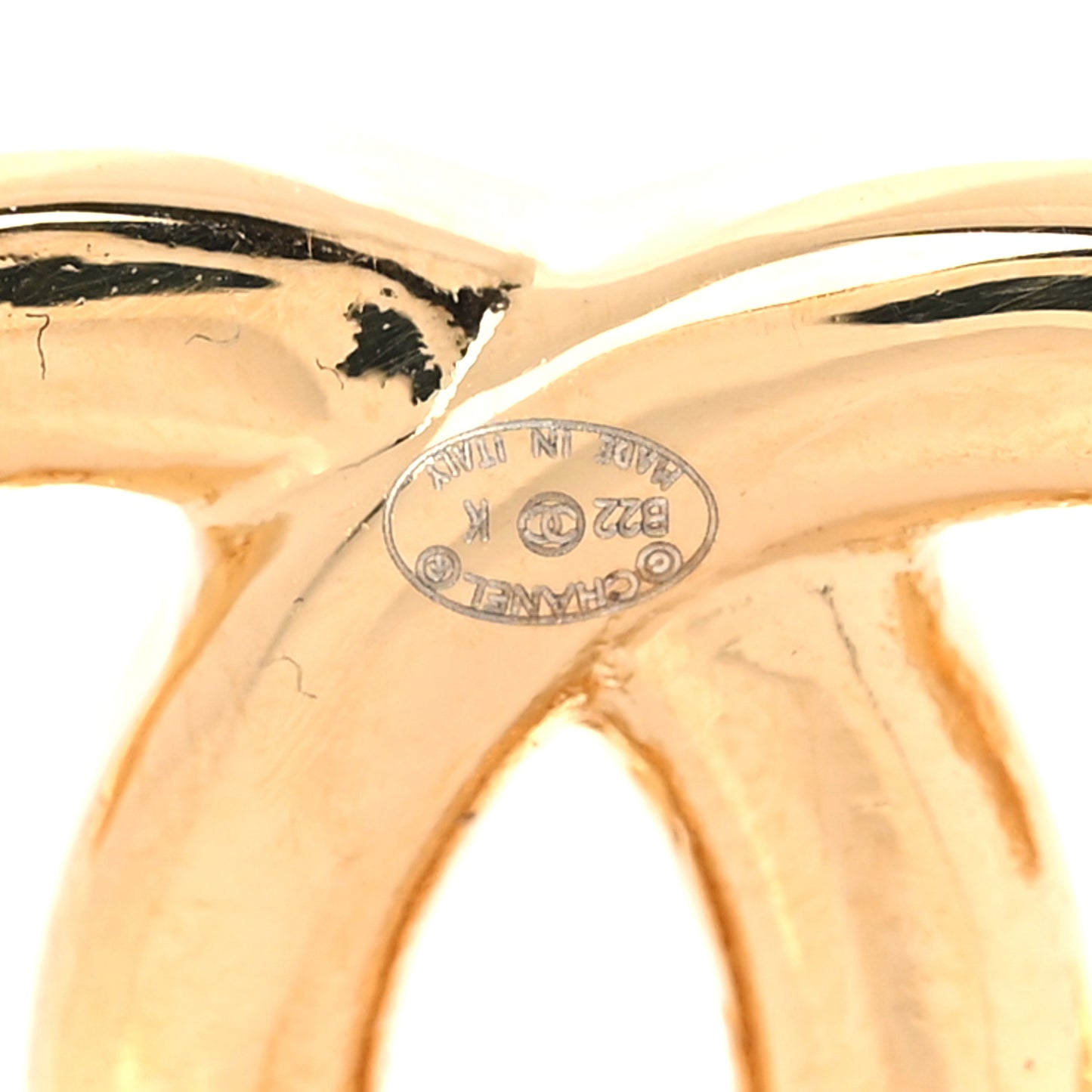 Crystal Wheat CC Earrings Gold