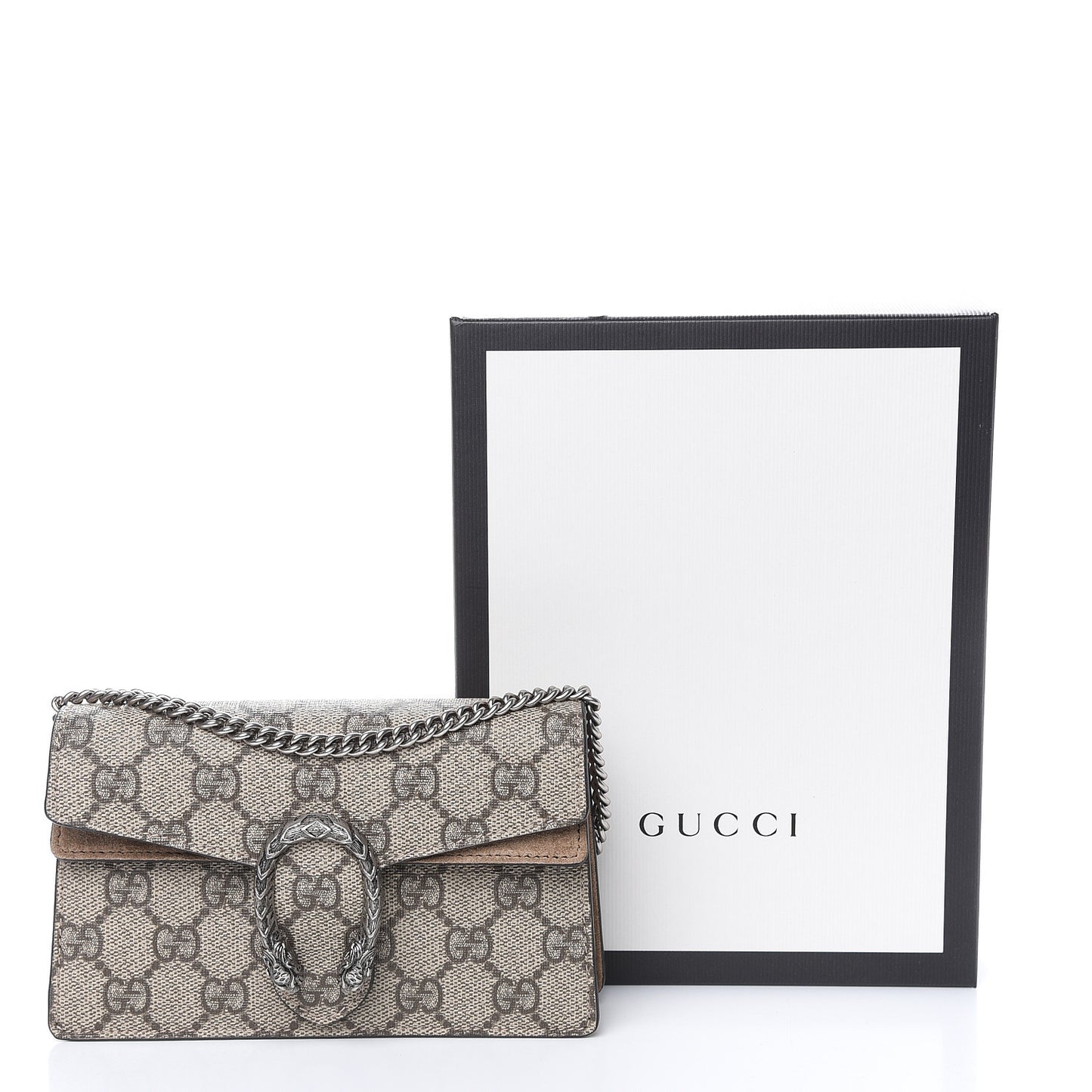 GG Supreme Monogram Super Mini Dionysus Shoulder Bag Taupe