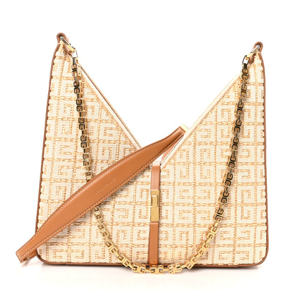 Givenchy Raffia Jacquard Fabric 4G Small Cut Out Shoulder Bag Antigona Beige 1 of 10