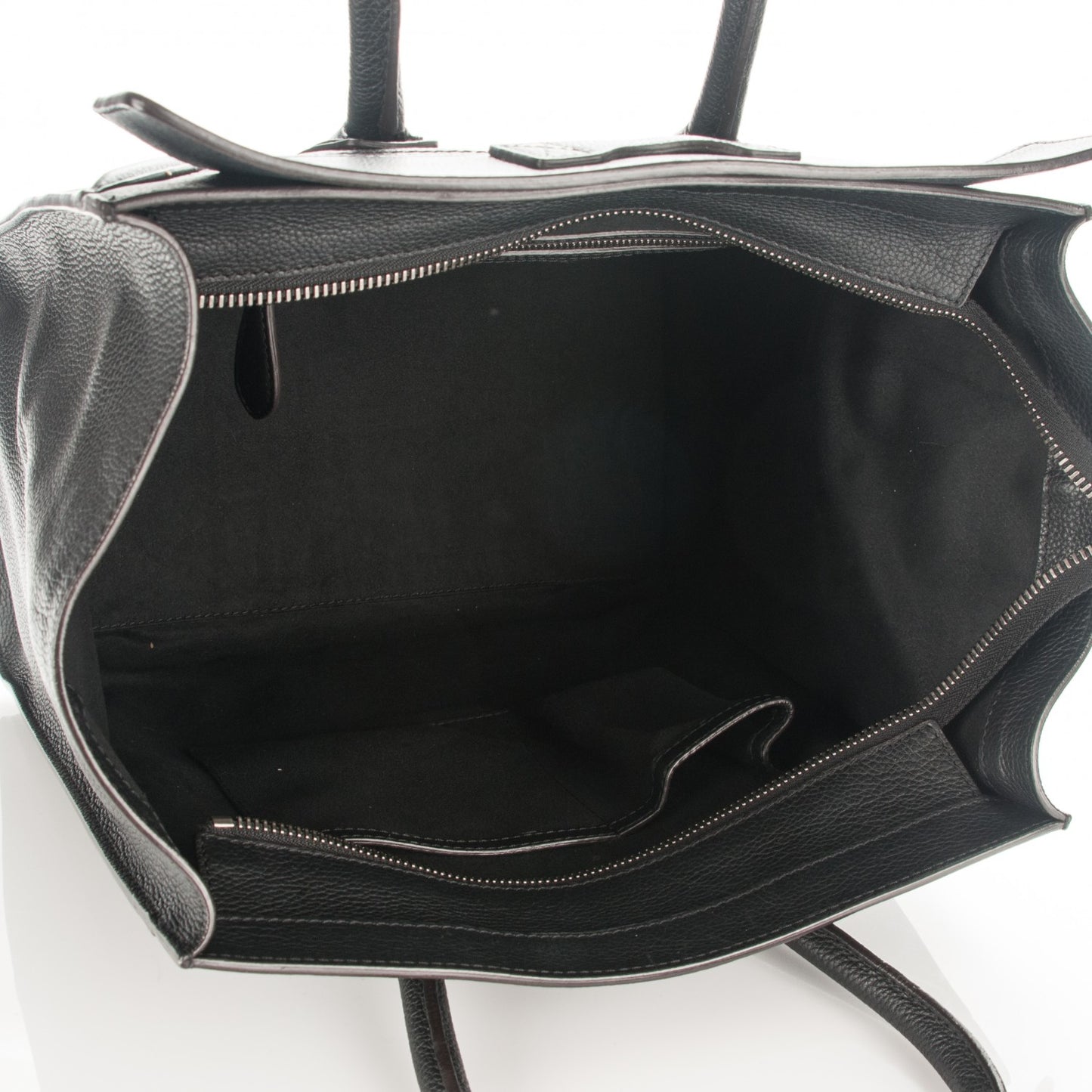 Drummed Calfskin Mini Luggage Black