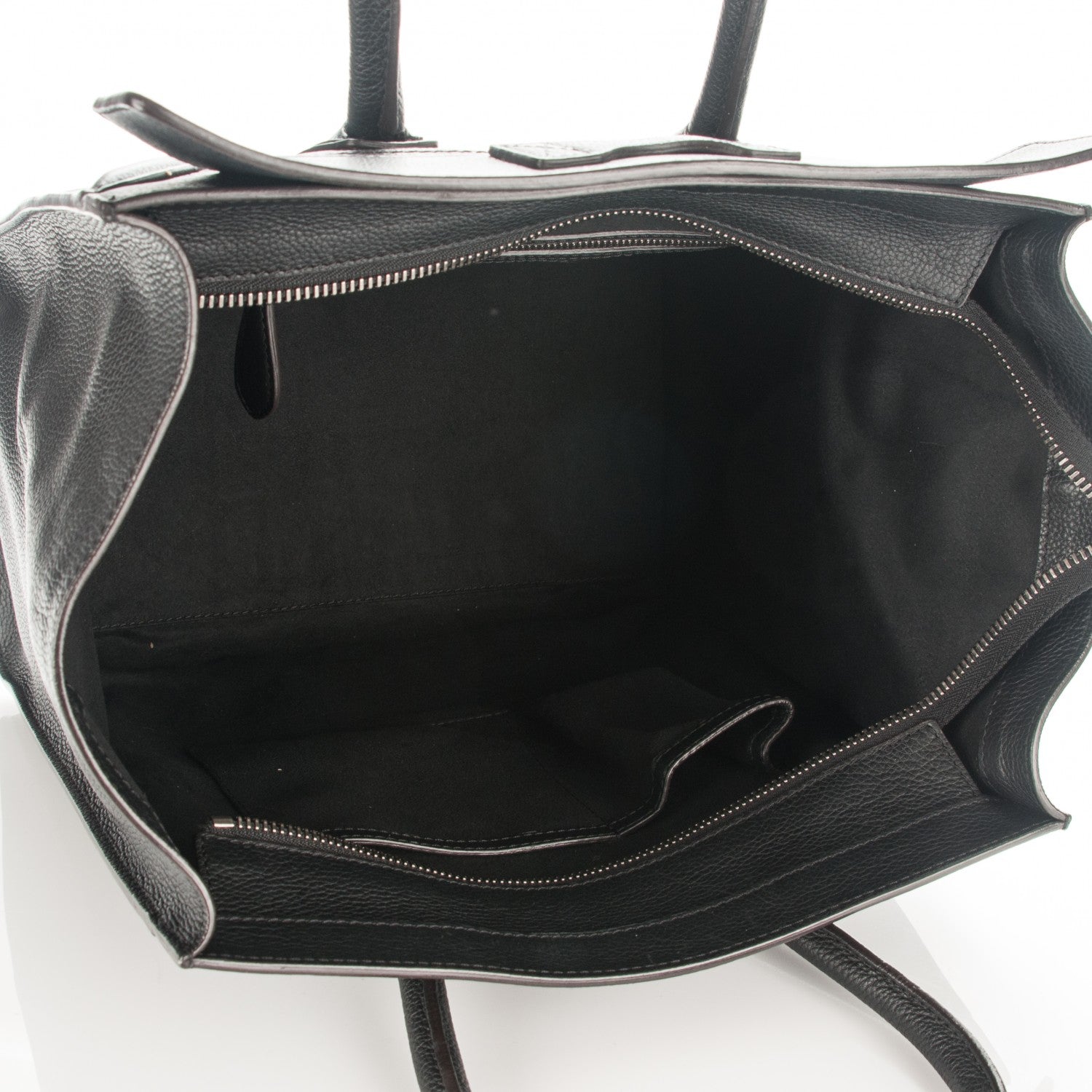 Celine Drummed Calfskin Mini Luggage Black 5 of 7