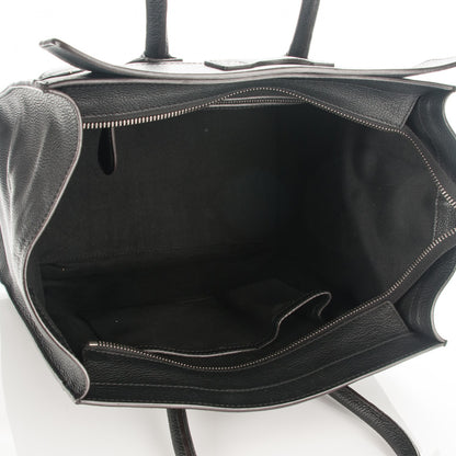 Celine Drummed Calfskin Mini Luggage Black 5 of 7