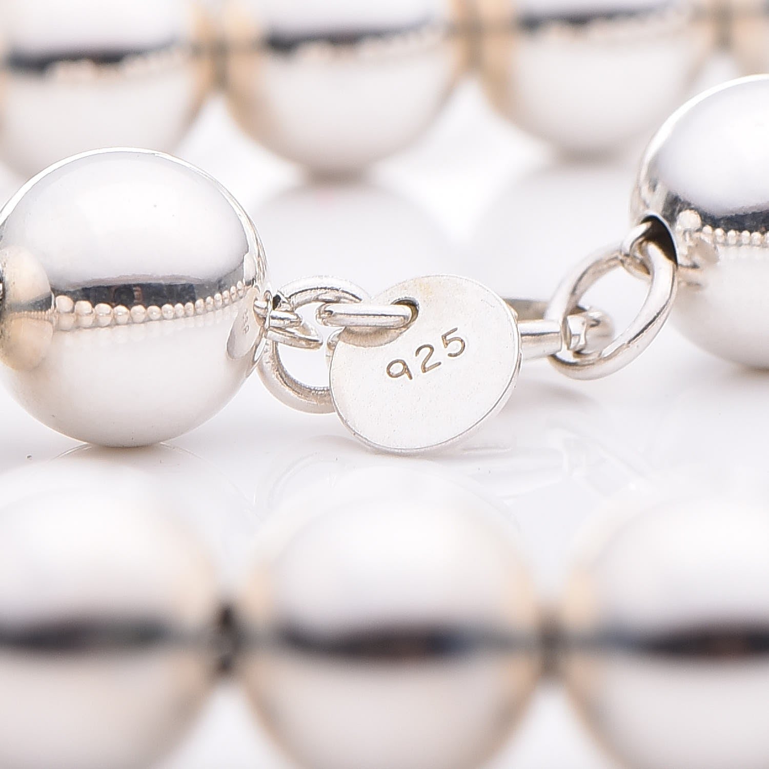 Tiffany Sterling Silver 10mm HardWear Ball Necklace 5 of 6