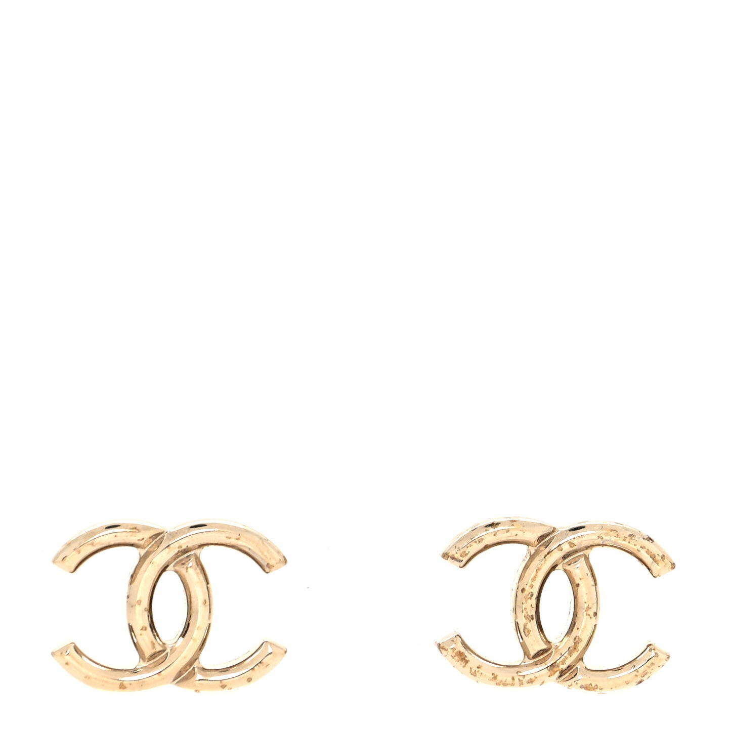 Metal CC Earrings Gold