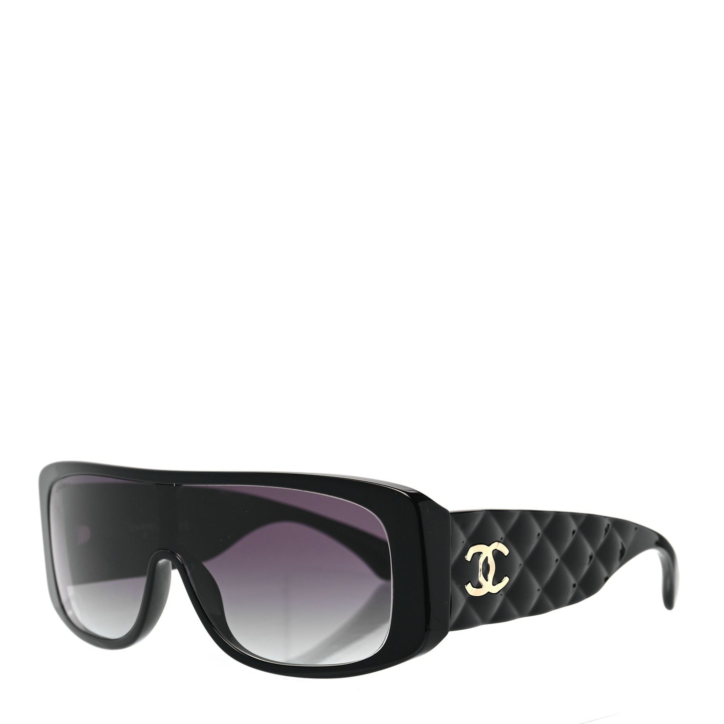Acetate Shield Sunglasses 71466 Black