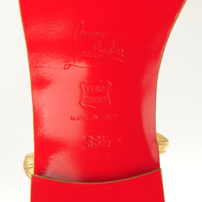 Christian Louboutin Metallic Flat Sandals 38.5 Gold 5 of 12