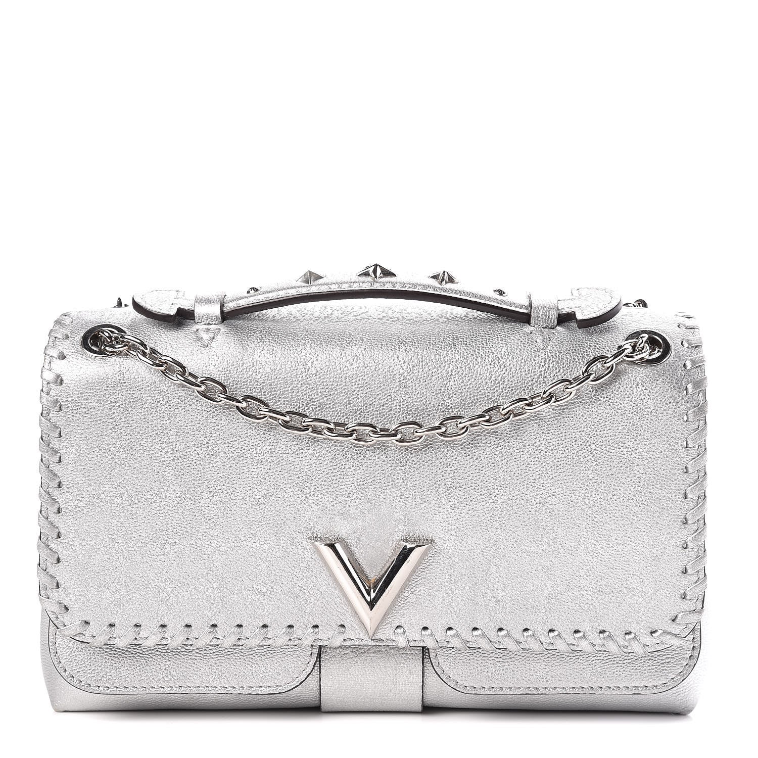 Louis Vuitton Cuir Plume Ecume Very Chain Bag Argent 1 of 10