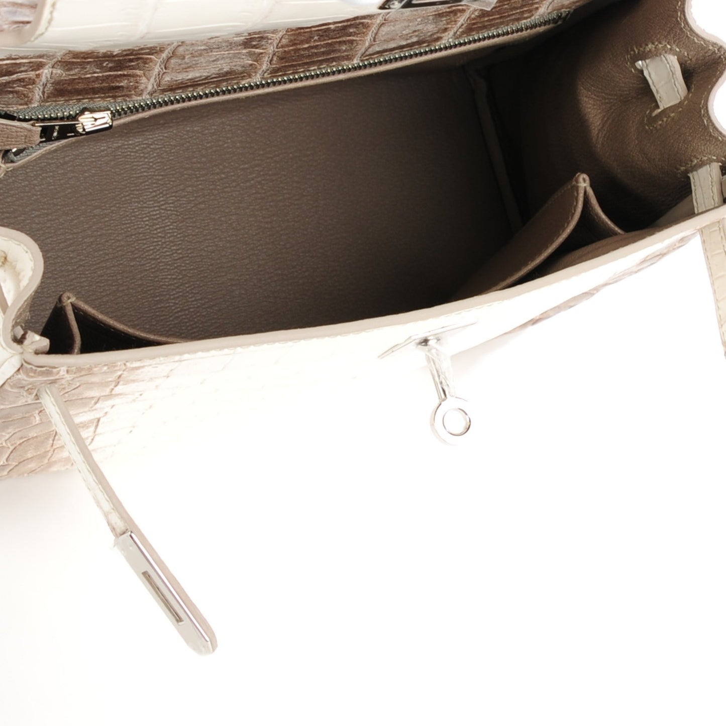 Matte Niloticus Crocodile Himalaya Kelly Retourne 25 White