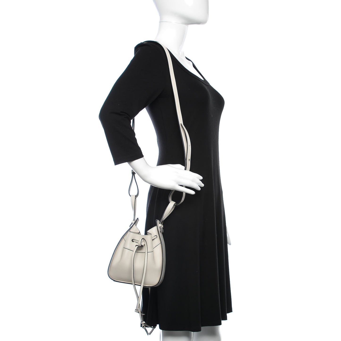 Calfskin Mini Hammock Shoulder Bag Soft White