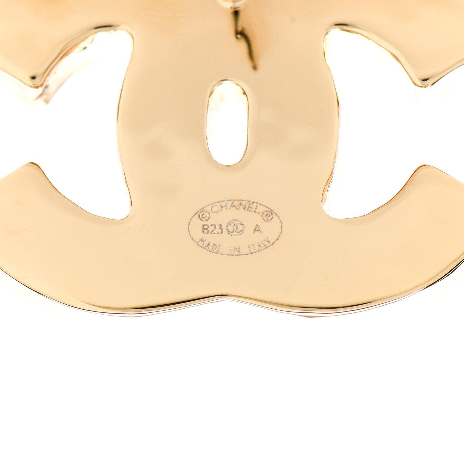 Chanel Enamel CC Earrings Gold Orange Black Red 4 of 6