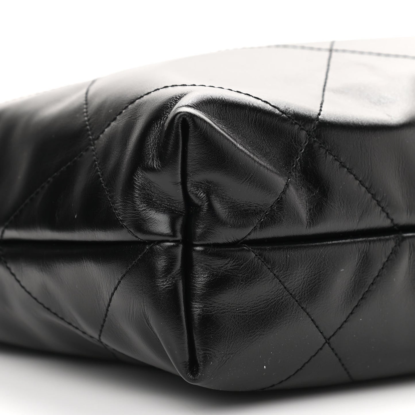 Calfskin Quilted Small Chanel 22 Black