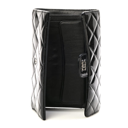 Chanel Patent Quilted Large Flap Wallet Black 5 of 16